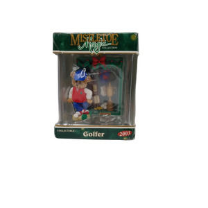 Mistletoe Magic Golfer Collectible 2003 Ornament NIB